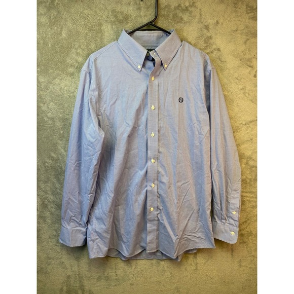Lauren Ralph Lauren Other - Lauren Ralph Lauren Mens Blue Gingham Slim‎ Fit Non Iron Dress Shirt 16.5 34/35